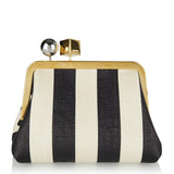 Le Berlingot embellished woven clutch