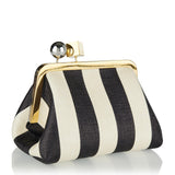 Le Berlingot embellished woven clutch