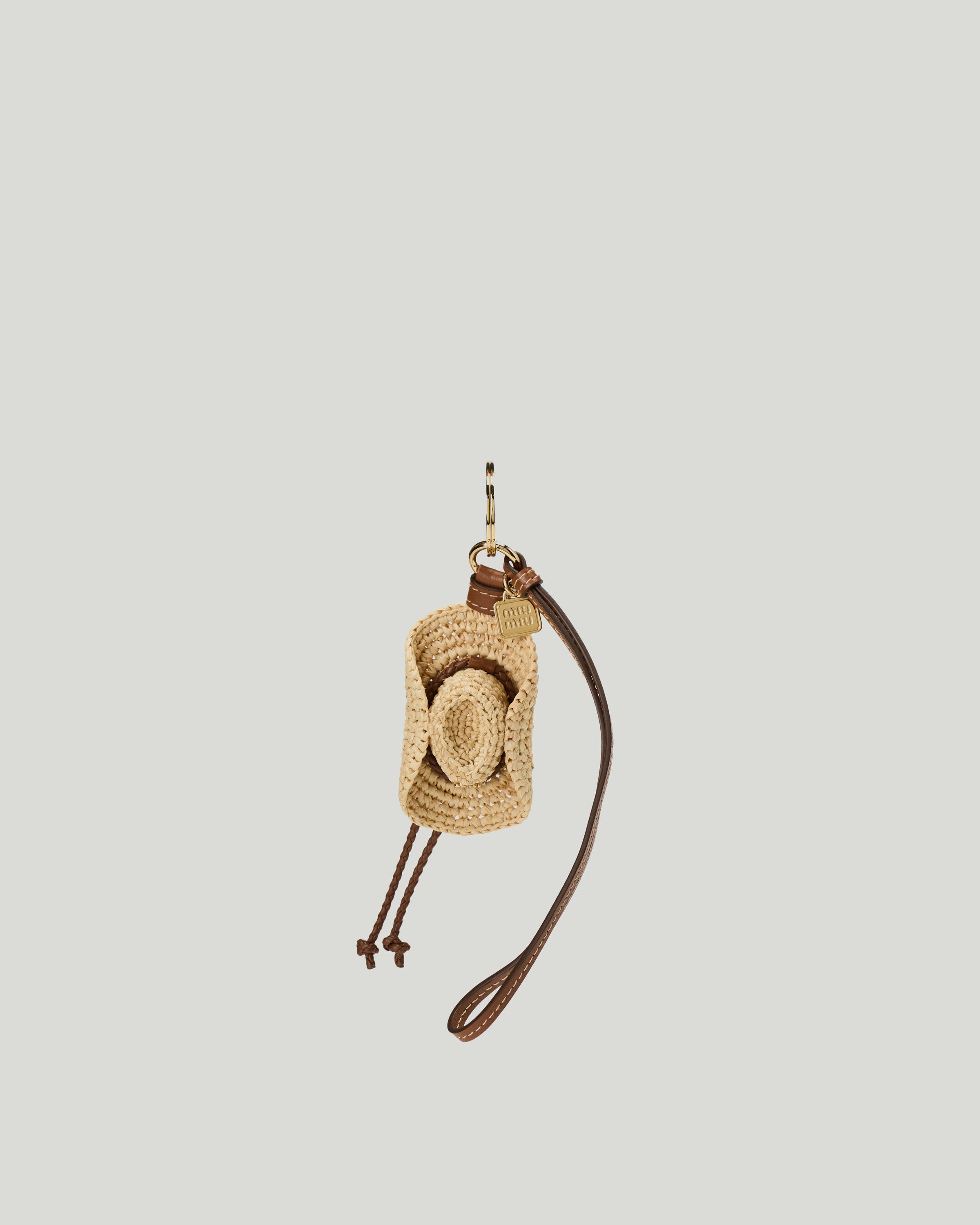 Miu Miu Raffia and leather key ring trick – Luisa World