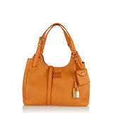 Hammered leather handbag