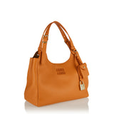 Hammered leather handbag