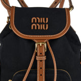 Canvas and leather backpack