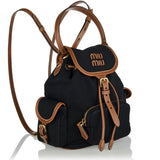 Canvas and leather backpack