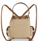 Canvas and leather backpack