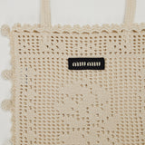 Miu Miu Cotton crochet handbag