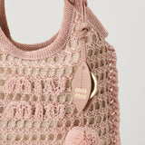 Miu Miu Ivy crochet raffia shoulder bag
