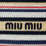 Miu Miu Raffia effect woven tote bag