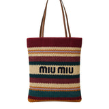 Miu Miu embroidered crochet shopping bag