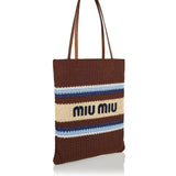 Raffia-effect woven tote