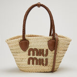 Miu Miu Woven fabric tote bag