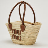 Miu Miu Woven fabric tote bag