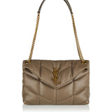 Puffer small quilted leather bag