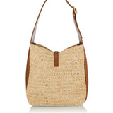 Le 5 à 7 supple small raffia shoulder bag