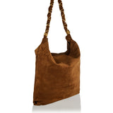 Amalia suede shoulder bag