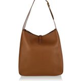 Le 5 à 7 large grained leather shoulder bag