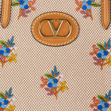 Antibes medium canvas shopping bag with embroidery