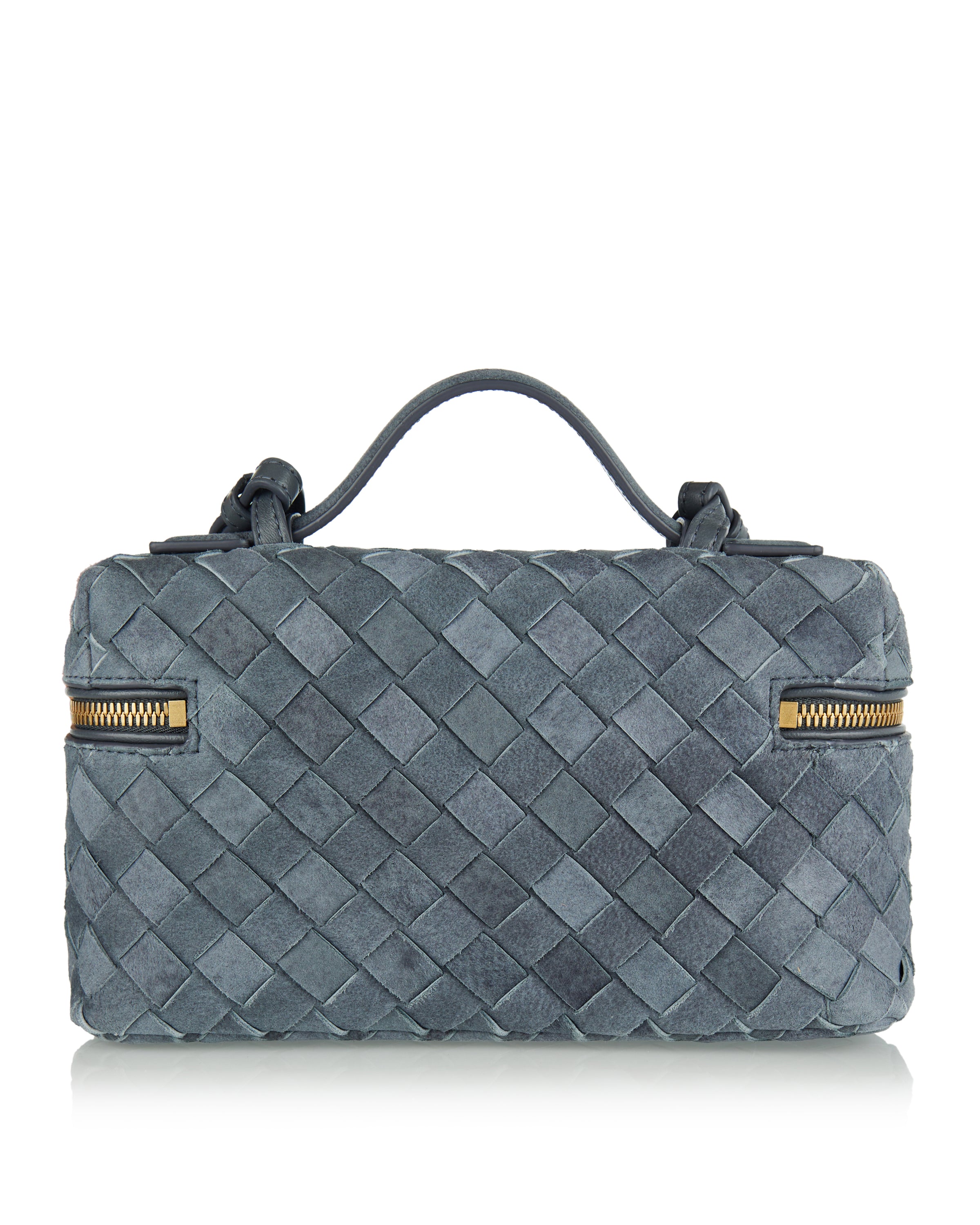 Bottega Veneta ダークグレー ケース Bottega Veneta Bang Bang suede leather vanity case – Luisa World