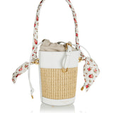 Floral-print bucket bag