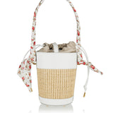 Floral-print bucket bag