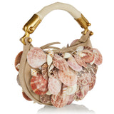 Ébène mini bag with embroidered shells