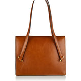 Severine leather top-handle bag