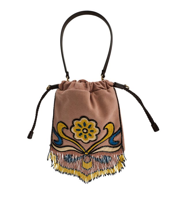 Kalispera small suede fringe bag