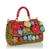 My Sicily raffia crochet handbag