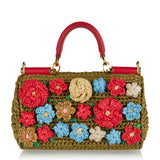My Sicily raffia crochet handbag