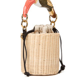 Chloé Tropicus small leather trimmed bucket bag