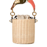 Chloé Tropicus small leather trimmed bucket bag