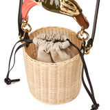 Chloé Tropicus small leather trimmed bucket bag