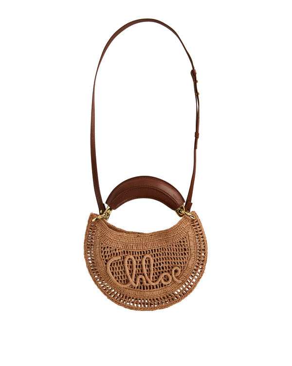 Chloe Raffia Summer Banana mini shoulder bag