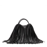 Givenchy Nano Facet leather fringed tote bag