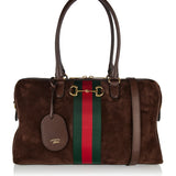 Gucci Borsetto large boston suede duffel bag