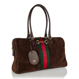 Gucci Borsetto large boston suede duffel bag