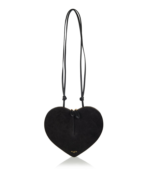 Alaia Le Cœur bi-material crossbody bag