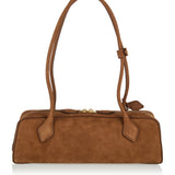 Alaia Le Teckel medium nubuck shoulder bag