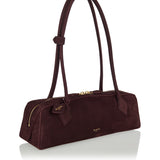 Alaia Le Teckel small suede shoulder bag