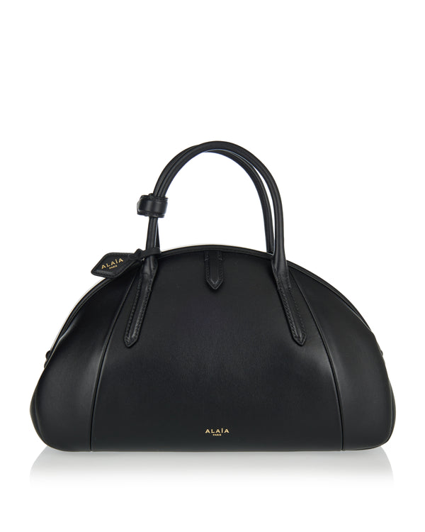 Leather top-handle bag