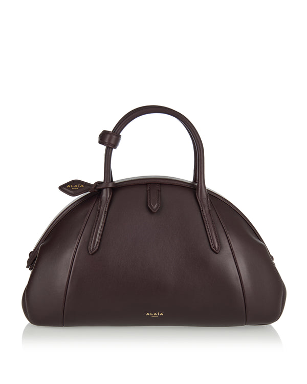 Leather top-handle bag