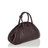 Leather top-handle bag