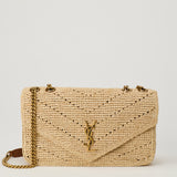 Saint Laurent Loulou small raffia shoulder bag