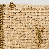 Saint Laurent Loulou small raffia shoulder bag