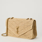 Saint Laurent Loulou small raffia shoulder bag