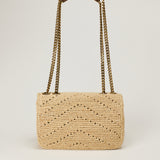 Saint Laurent Loulou Small raffia shoulder bag