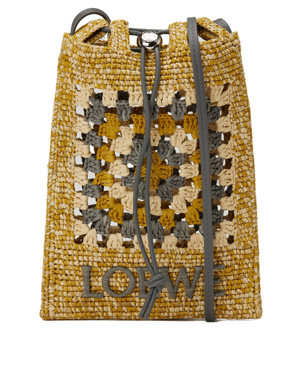 Loewe Paula's Ibiza Drawstring raffia pocket