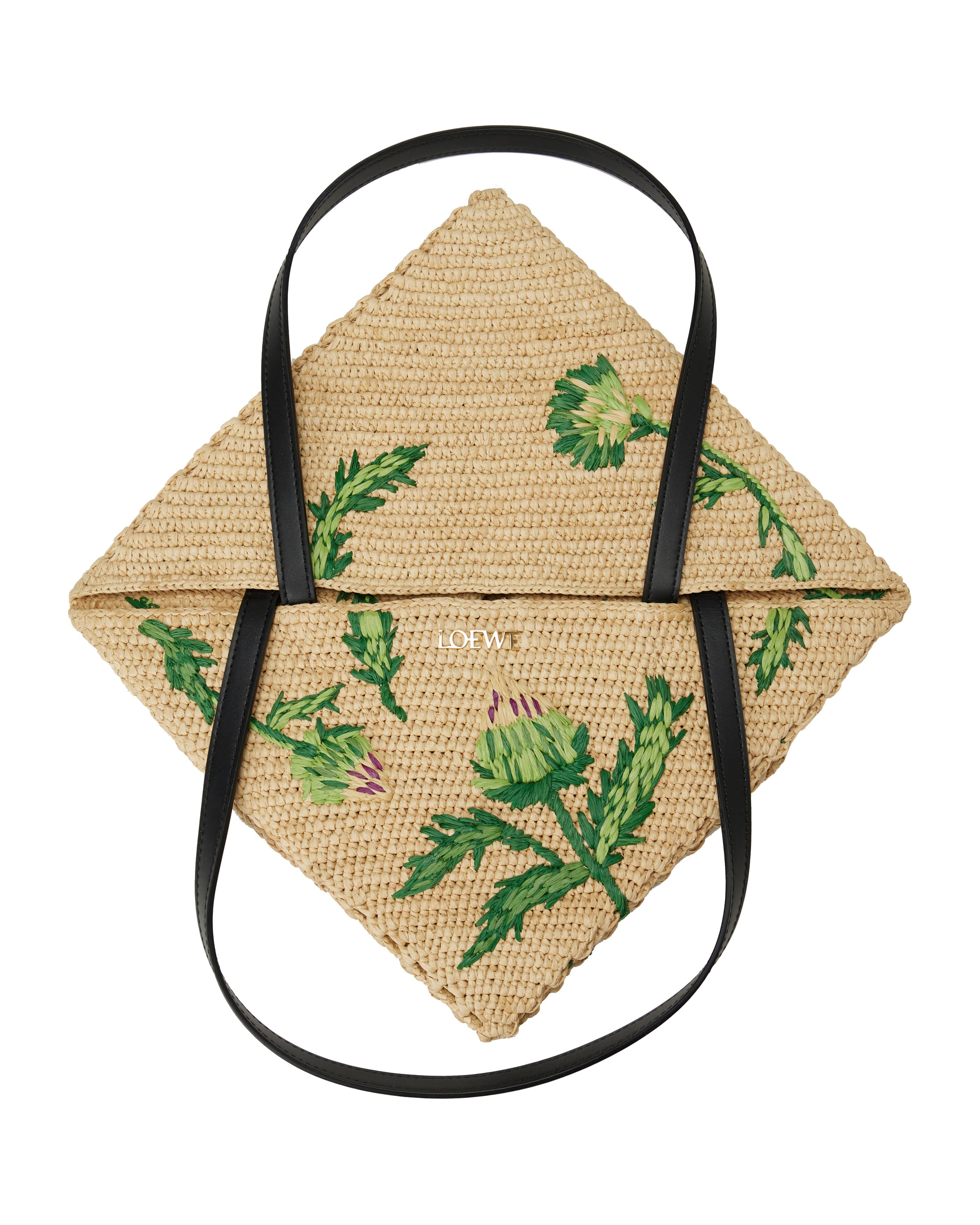 LOEWE PAULA'S IBIZA Loewe Paula's Ibiza Puzzle medium raffia fold