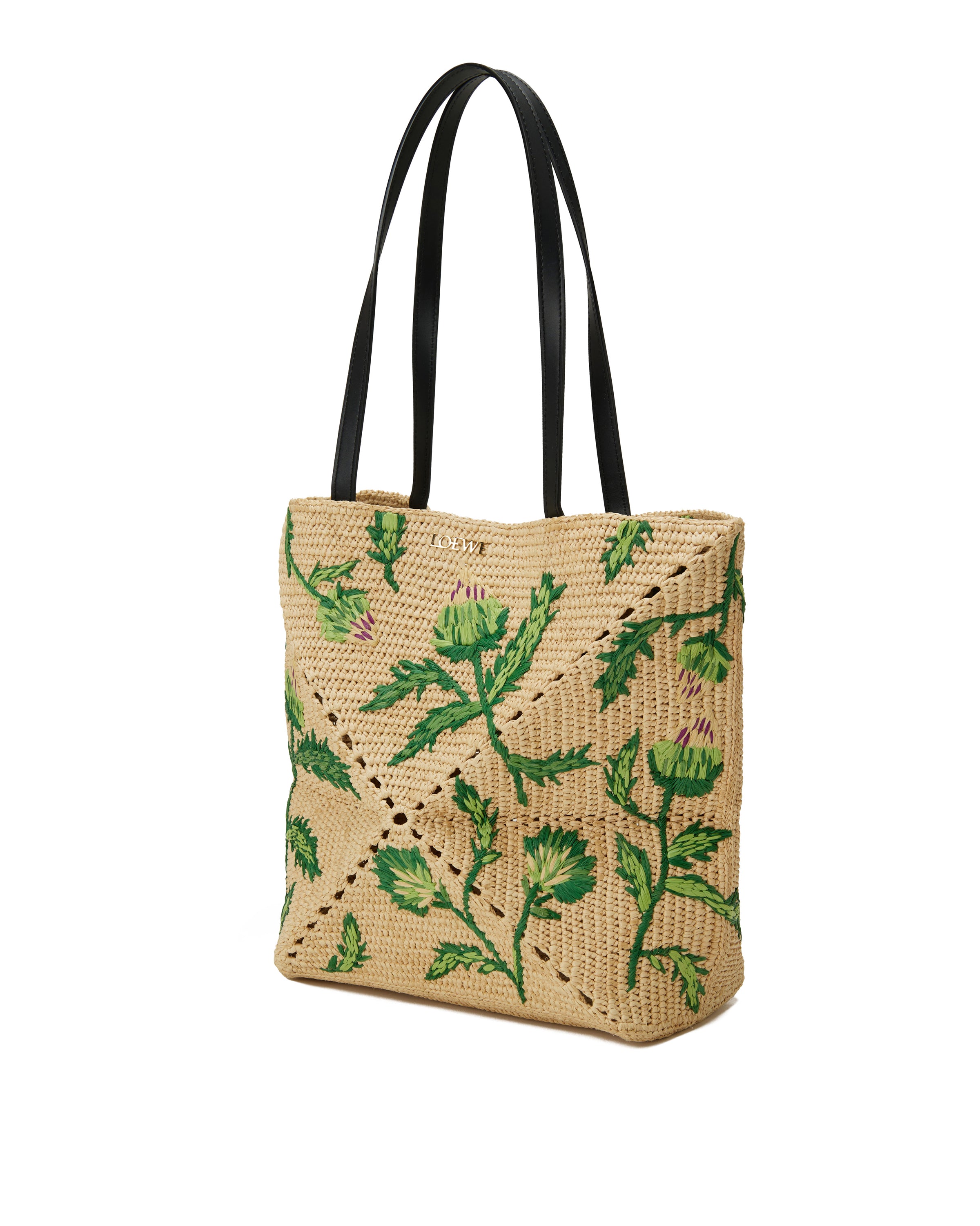 LOEWE PAULA'S IBIZA Loewe Paula's Ibiza Puzzle medium raffia fold