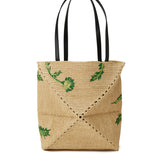Loewe Paula's Ibiza Puzzle medium raffia fold tote