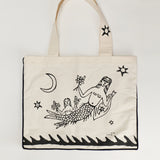 Kyr Lakis Mermaid print beach tote bag